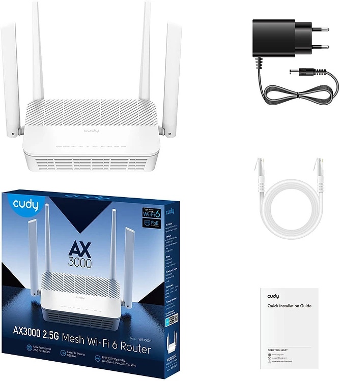 Роутер Cudy WR3000P белый