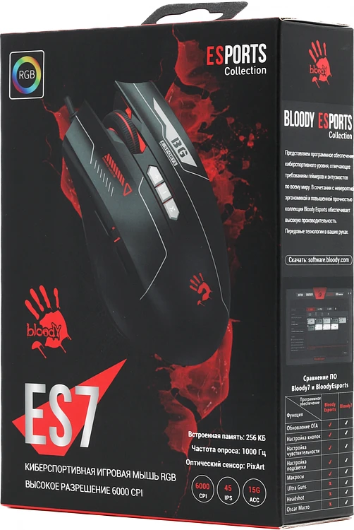 Мышь A4Tech Bloody ES7 черный