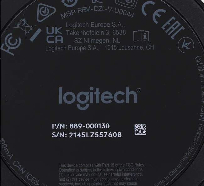 Микрофон Logitech MeetUp черный (989-000405)