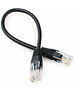 Патч-корд Cablexpert PP12-0.25M/BK Black 0.25 м
