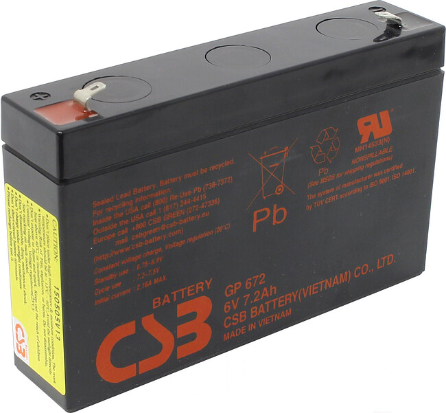 Аккумулятор для ИБП CSB 6V/7.2Ah (GP 672)