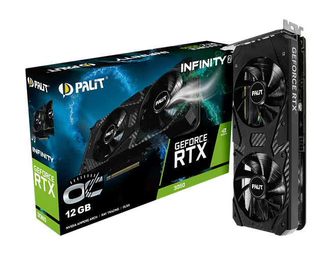 Видеокарта Palit GeForce RTX 3060 Infinity 2 OC 12Gb GDDR6 (NE63060U19K9-PG190L)