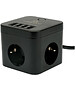 Сетевой фильтр Cablexpert CUBE-3-U4-B-1.5