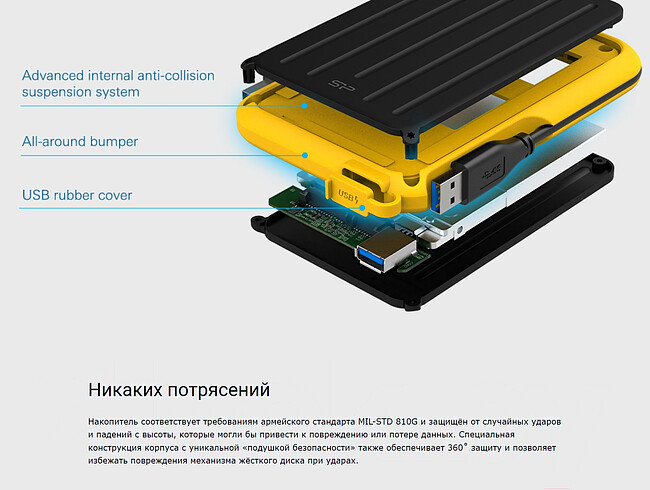 Внешний накопитель Silicon-Power Armor A66 4TB черный (SP040TBPHD66LS3K)
