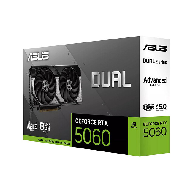 Видеокарта ASUS Dual GeForce RTX 5060 OC 8GB GDDR7 DUAL-RTX5060-O8G-A (90YV0PS0-M0NA00)