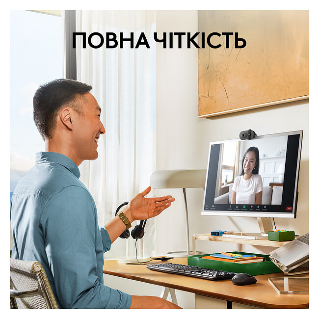 Веб-камера Logitech Brio 100 Full HD Grapfhite (960-001585)