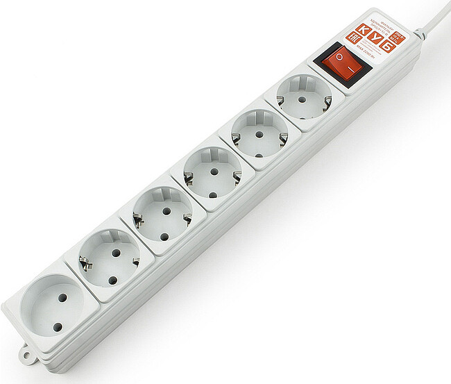 Сетевой фильтр Power Cube SPG(5+1)-B-6 1.9 м серый