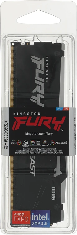 Оперативная память Kingston Fury Beast Black RGB 32GB DDR5 (KF552C40BB2A-32)