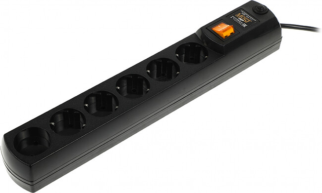 Сетевой фильтр Most HP 2м 6 розеток коробка черный
