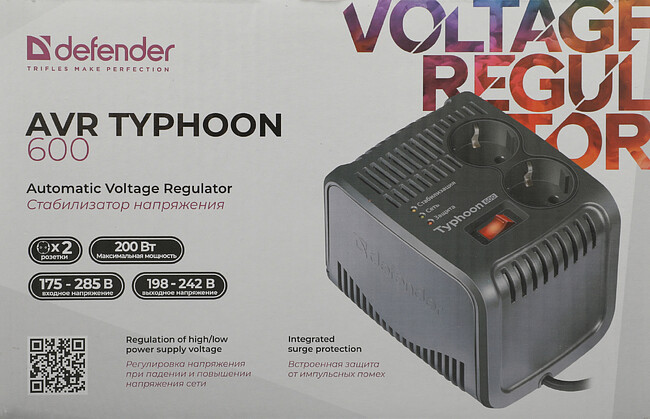 Стабилизатор напряжения Defender AVR Typhoon 600 (99032)