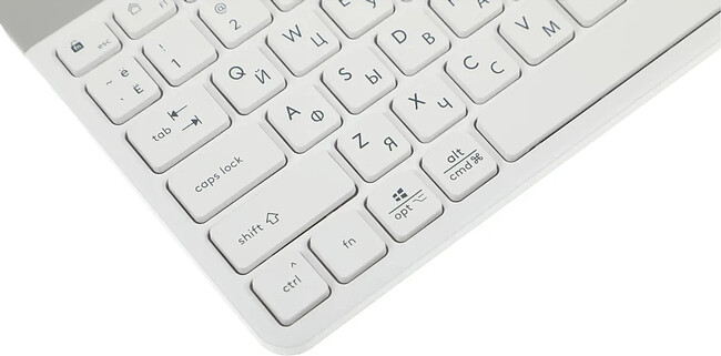 Клавиатура A4Tech Fstyler USB slim White белый/серый (FK25)