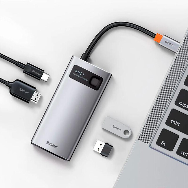 USB-хаб Baseus Metal Gleam Gray (CAHUB-CY0G)