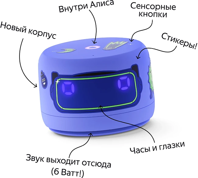 Умная колонка Яндекс Станция Лайт 2 фиолетовый (YNDX-00026VIO)