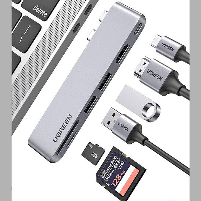 USB-хаб Ugreen CM380-80856 Space Gray (80856)