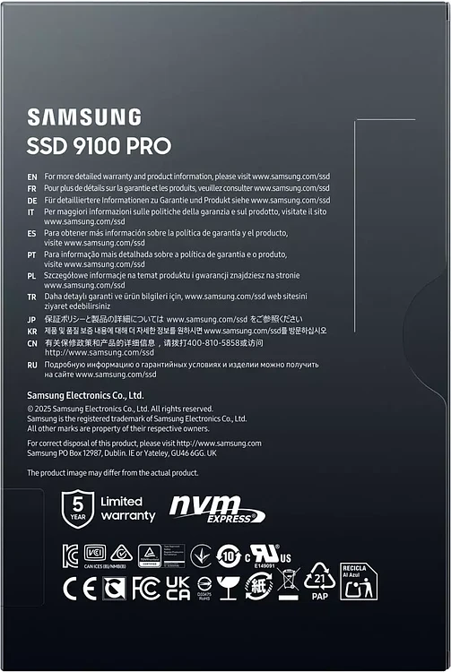 SSD диск Samsung 9100 Pro 4TB (MZ-VAP4T0BW)