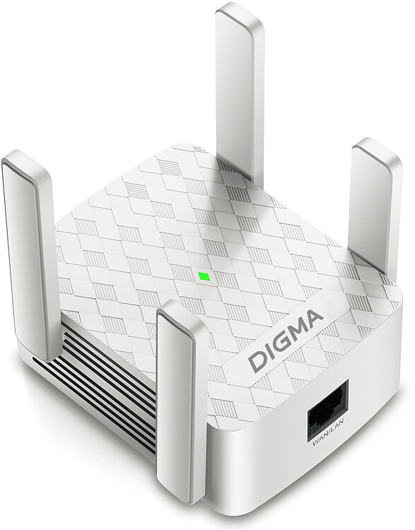 Усилитель Wi-Fi Digma D-WR400 белый