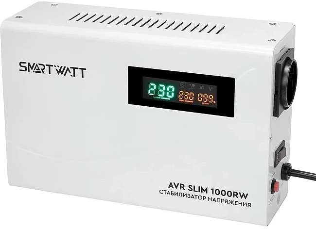 Стабилизатор напряжения Smartwatt AVR Slim 1000RW белый (4512020310001)