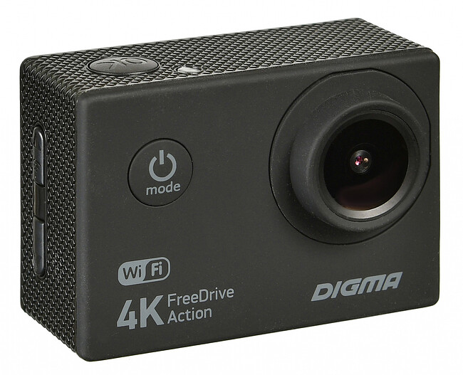 Автомобильный видеорегистратор Digma FreeDrive Action 4K WiFi черный