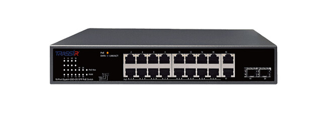 Коммутатор Trassir TR-NS14202S-185-16POE Коммутатор Trassir TR-NS14202S-185-16POE
