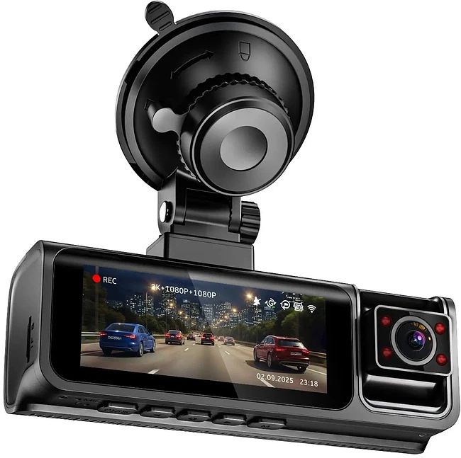 Автомобильный видеорегистратор TrendVision Phantom 3CH GPS черный