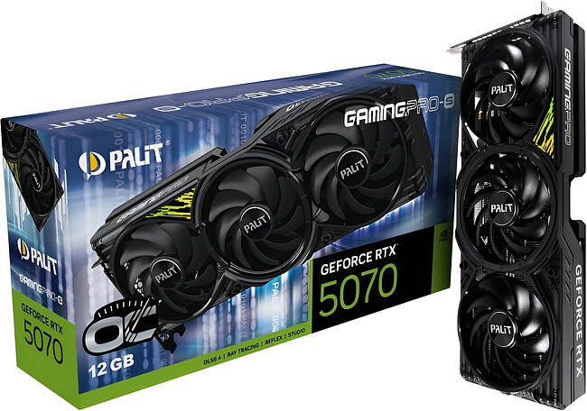Видеокарта Palit GeForce RTX 5070 GamingPro-S OC 12GB GDDR7 (NE75070T19K9-GB2050U)