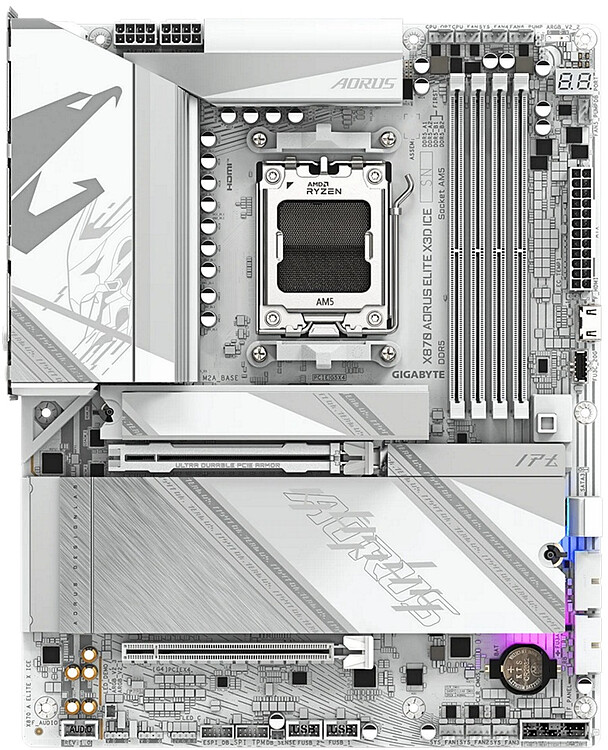 Материнская плата GigaByte X870 Aorus Elite X3D Ice rev. 1.0