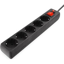 Сетевой фильтр Гарнизон ЕНLB-4 0,5 м 5 р черный