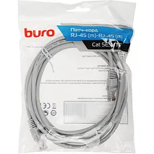 Патч-корд Buro UTP-5E-3M-G cat5E 3м серый