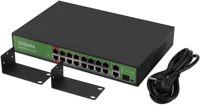 Коммутатор Digma DSP216F-1G-1C-R300