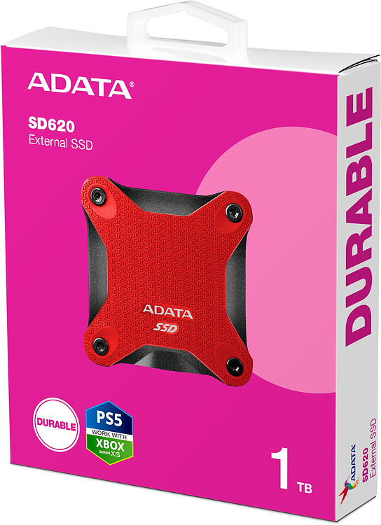 Внешний накопитель A-Data SD620 1TB красный (SD620-1TCRD)