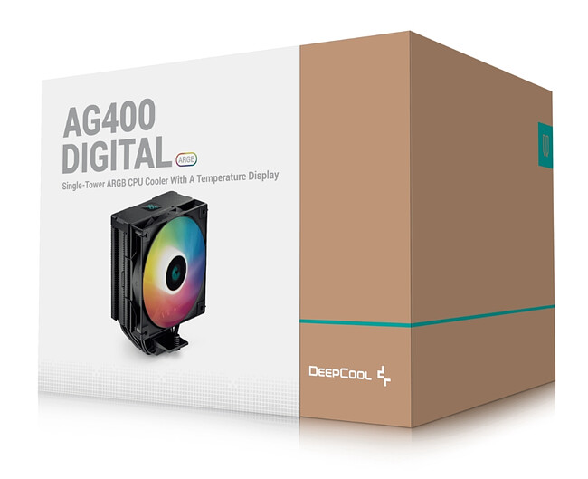Кулер для процессора DeepCool AG400 DIGITAL BK ARGB (R-AG400-BKADMN-G-1)