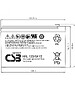 Аккумулятор для ИБП CSB HRL1234W 12V/9Ah