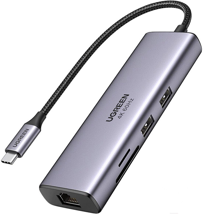 USB-хаб Ugreen CM512-60515 Space Gray (60515)