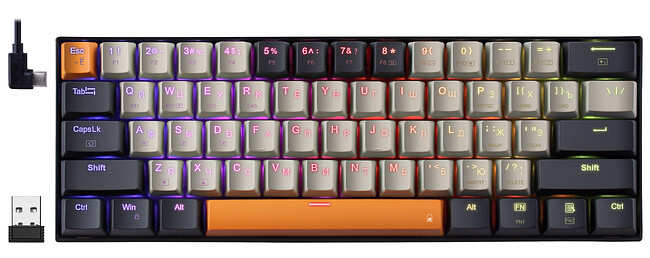 Клавиатура Redragon Caraxes Pro черный/серый (71554)