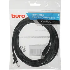 Патч-корд Buro UTP cat5E 3м черный RJ-45 (m)-RJ-45 (m)