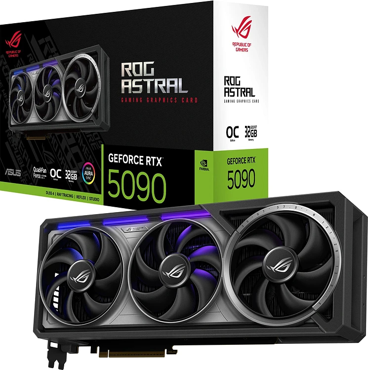 Видеокарта Asus GeForce RTX 5090 OC 32GB GDDR7 ROG-ASTRAL-RTX5090-O32G-GAMING (90YV0LW0-M0NA00)