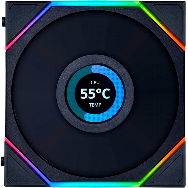 Комплект вентиляторов для корпуса Lian Li Uni Fan TL LCD 120 Black 3шт (G99.12TLLCD3B.00)