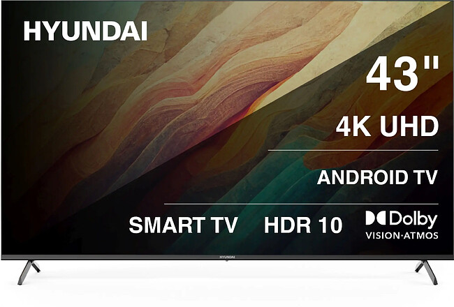 Телевизор Hyundai H-LED43BU7009 черный/черный