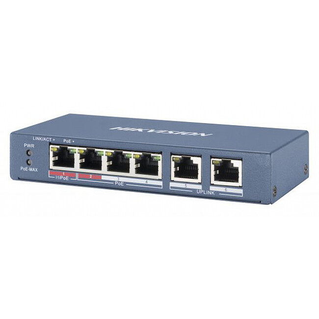 Коммутатор Hikvision DS-3E0106HP-E