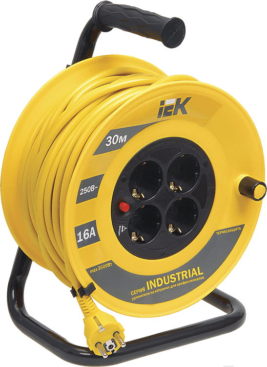 Удлинитель на катушке IEK Industrial УК30 (WKP15-16-04-30)