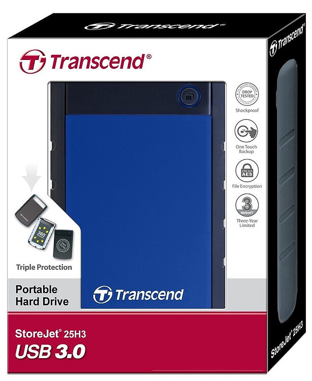 Внешний накопитель Transcend StoreJet 25H3B 2TB синий (TS2TSJ25H3B)