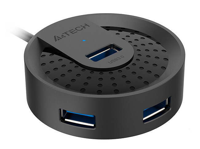 USB-хаб A4Tech USB 3.0 HUB-30C черный