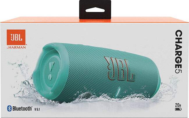 Беспроводная колонка JBL Charge 5 бирюзовый (JBLCHARGE5TEAL)