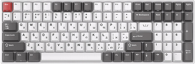 Клавиатура Royal Kludge RK100 Red switch/Grey/Red/White