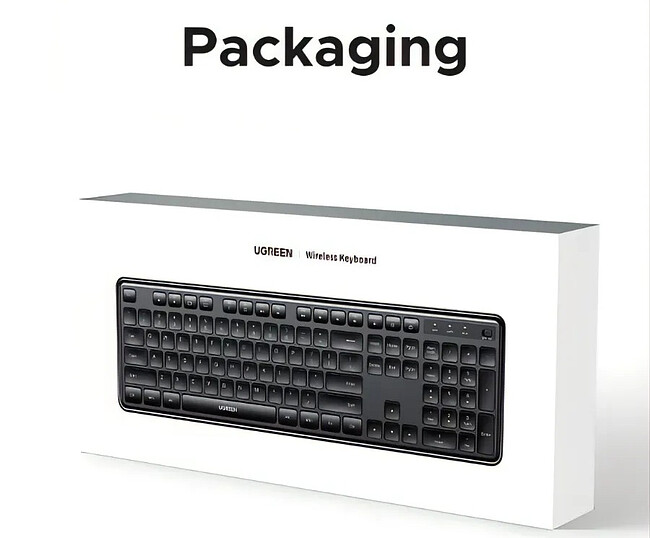 Клавиатура Ugreen Wireless Keyboard K331 Black (55654)
