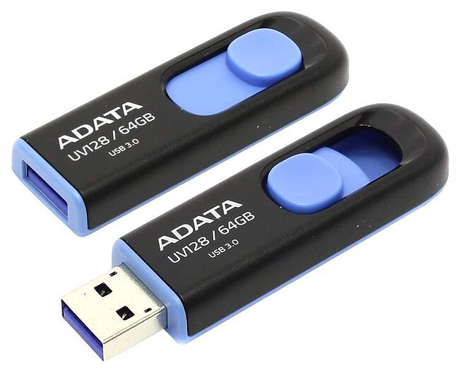 USB Flash-накопитель A-Data UV128 64GB Blue (AUV128-64G-RBE)