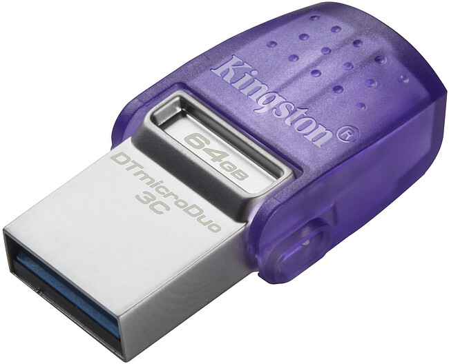 USB Flash-накопитель Kingston DataTraveler microDuo 3C G3 64GB (DTDUO3CG3/64GB)