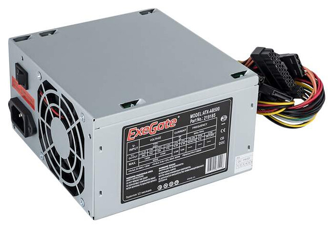 Блок питания ExeGate AB500 (EX219185RUS) Блок питания ExeGate AB500 (EX219185RUS)