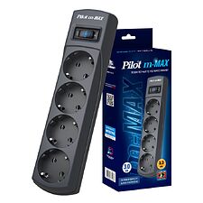 Сетевой фильтр ZIS Pilot m Max 4 euro outlets 3m Black