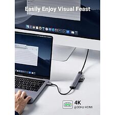 USB-хаб Ugreen CM417-20197 Space Gray (20197)